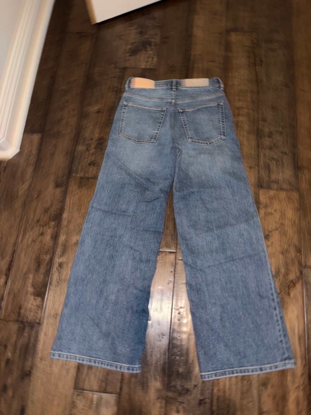 Wide Leg High-Rise Women's Jeans - Light Blue - Picture 6 of 7